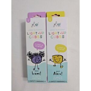 Glo Pals Water Activated Light Up Cubes Sensory Bath Toys Cubes 2 Pack 4 Per Box